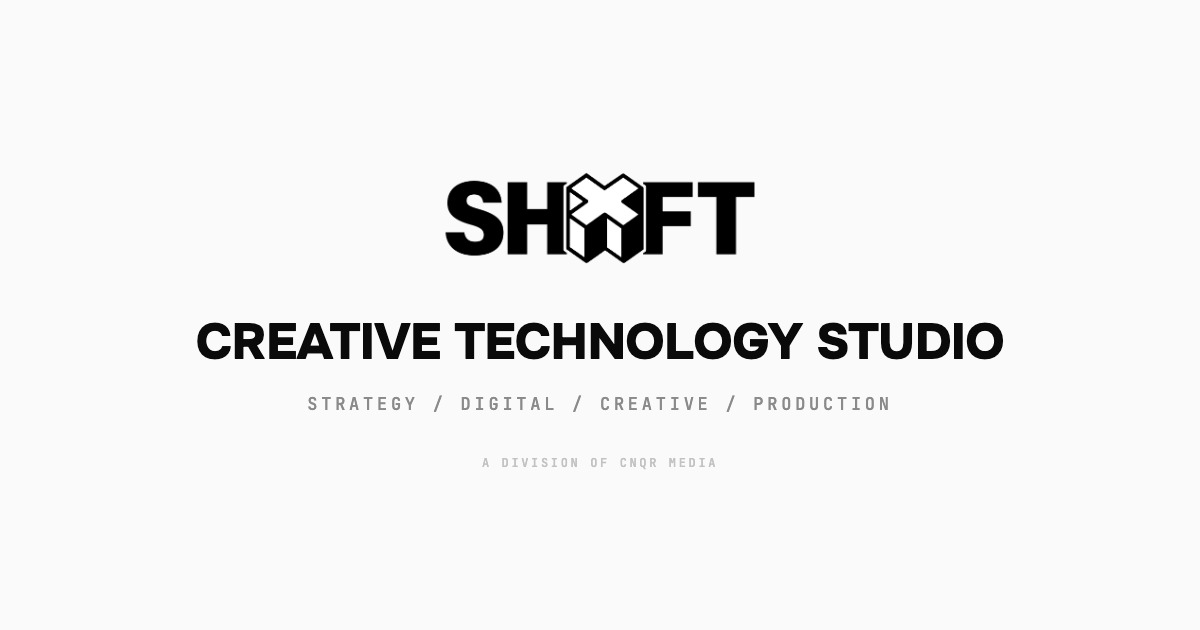 SHXFT Studio — Creative Technology Studio in Dubai
